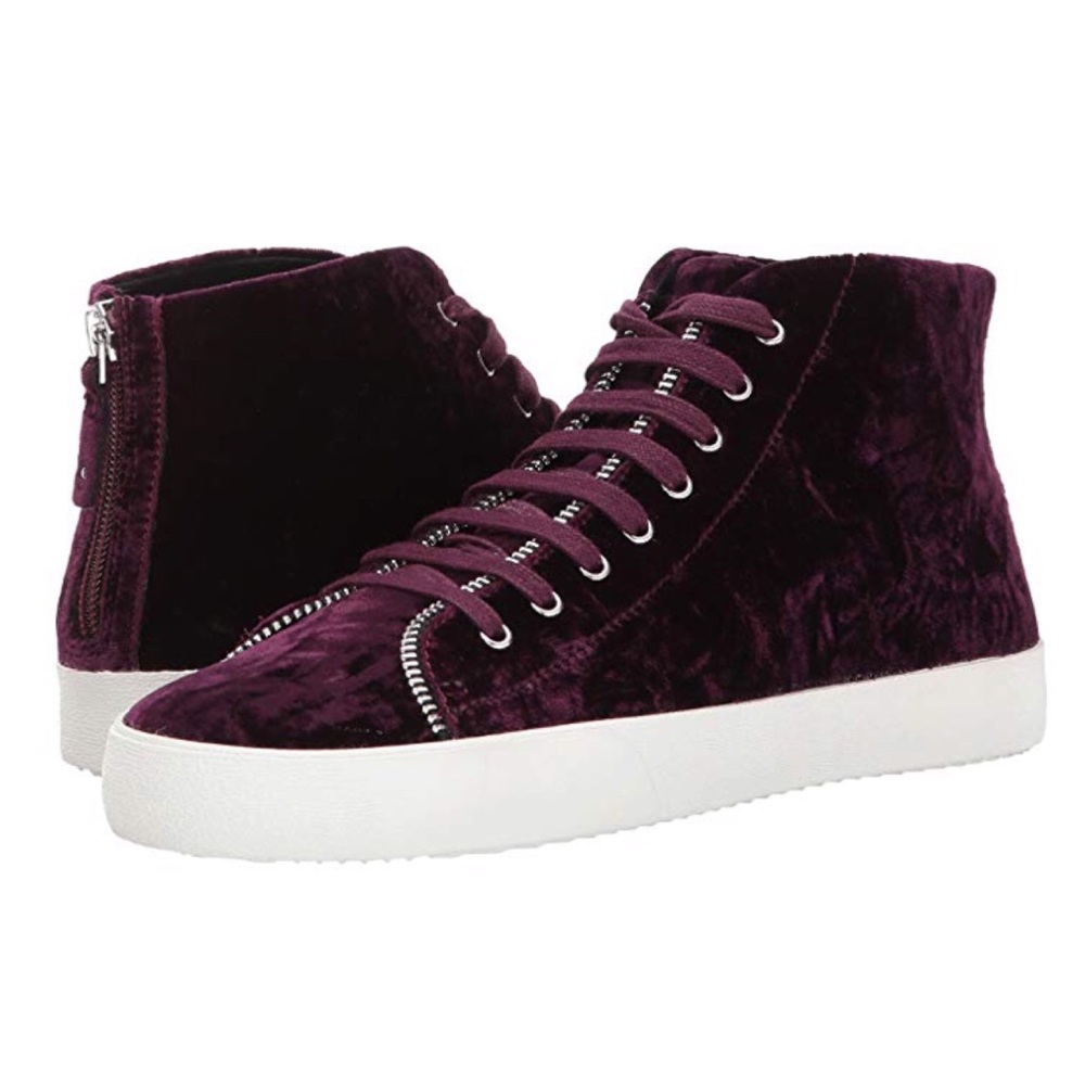 NEW Rebecca Minkoff Zaina Velvet Acai Sneakers
